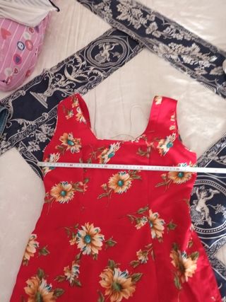 Traje Flamenca Rojo - Flores