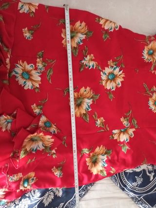Traje Flamenca Rojo - Flores
