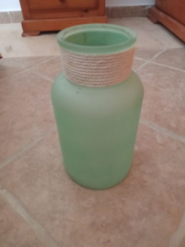 Jarrones cristal verde agua (2)