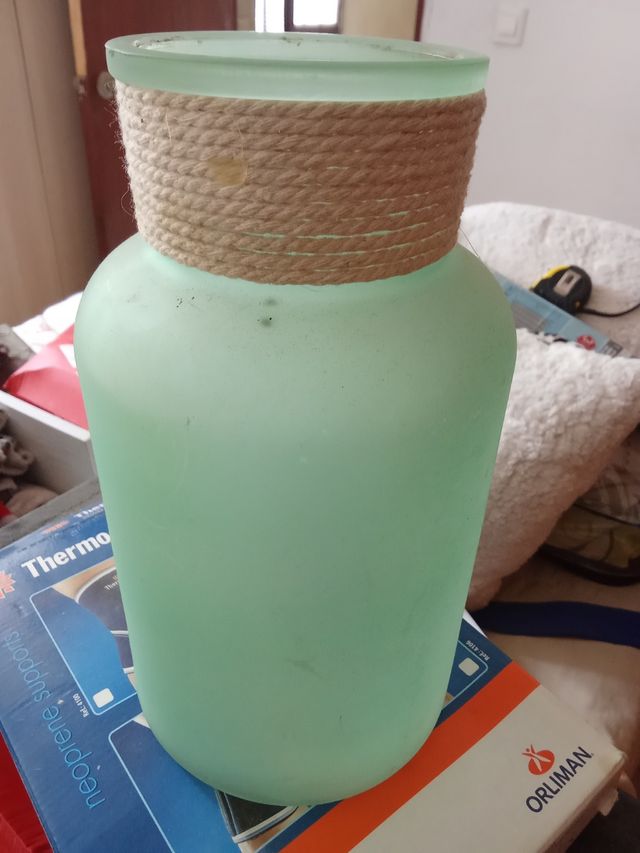 Jarrones cristal verde agua (2)