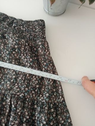 Falda larga flores forrada zara sm