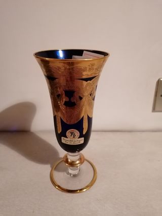 5 Coppe Vetro Murano Dorate