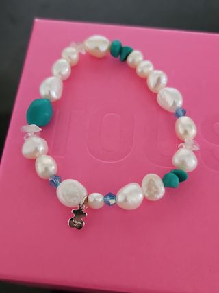 Pulsera perlas turquesas naturales Tous