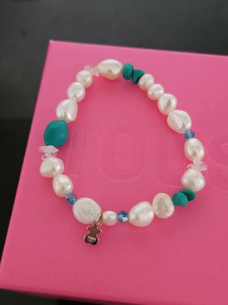 Pulsera perlas turquesas naturales Tous