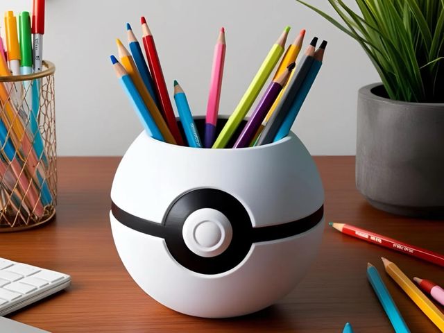 Portalápices Pokeball ¡Organiza con Estilo Pokémon!