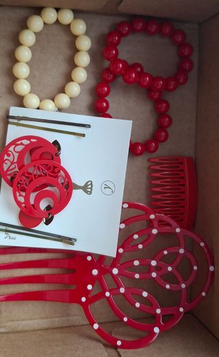 Traje Flamenca niña 7 a 9 años rojo-blanco
