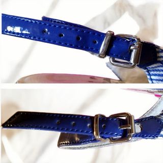 Replay -Sandalias con cuña y pataforma azul/blanco