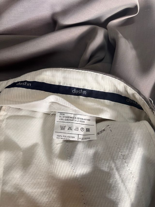 "Dustin Dark Grey Pleated Trousers Men's Wool Blen