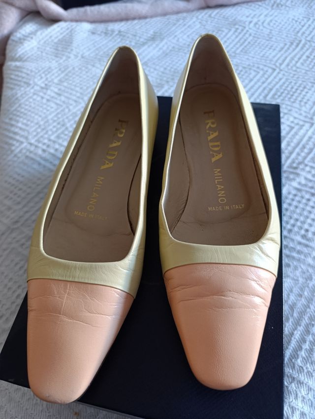 Salones Prada - Amarillo y anaranjado - T 37'5(25c