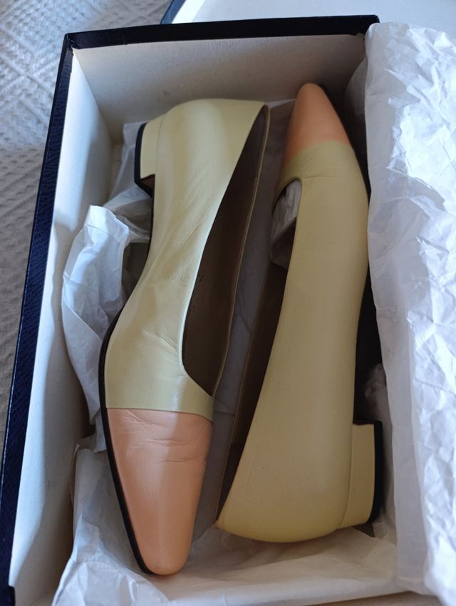 Salones Prada - Amarillo y anaranjado - T 37'5(25c