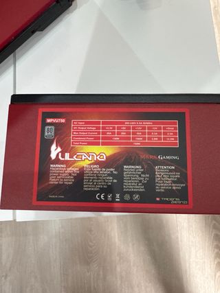 Fuente Alimentación Mars Gaming Vulcano 750W 80 Pl