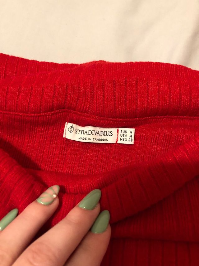 Camisa de manga larga roja