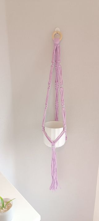 Suporte para vasos macramé