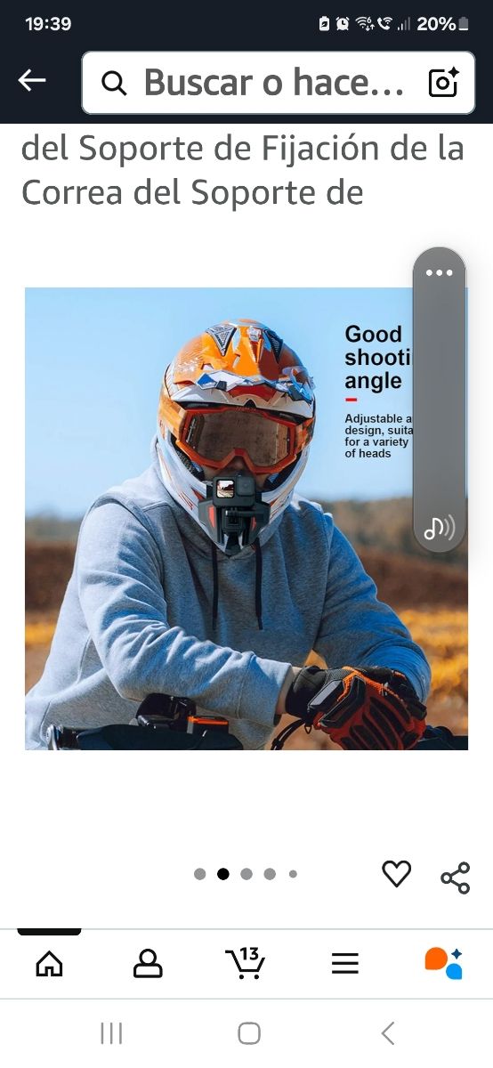 Soporte barbilla casco de moto