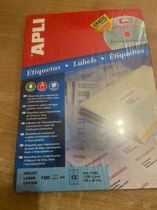Etiquetas adhesivas para impresora