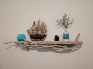 Lampada  legno  marino