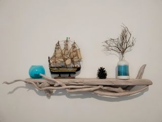 Lampada  legno  marino