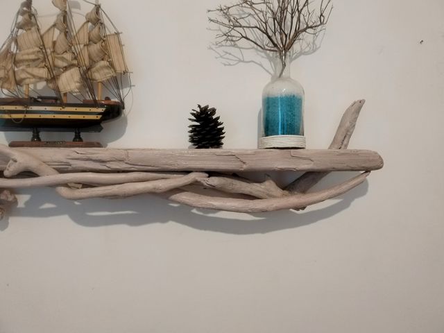 Lampada  legno  marino