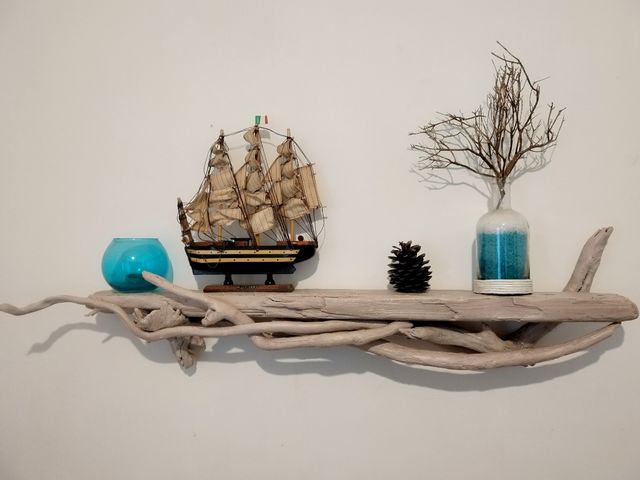 Lampada  legno  marino