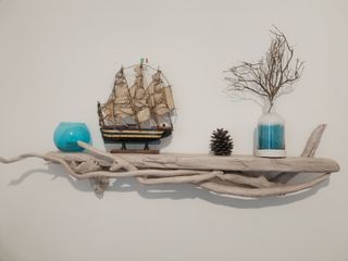 Lampada  legno  marino