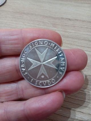 1 SCUDO AG PROOF 1972 - SOVR. ORDINE  MILIT. MALTA