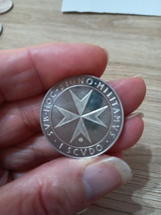 1 SCUDO AG PROOF 1972 - SOVR. ORDINE  MILIT. MALTA