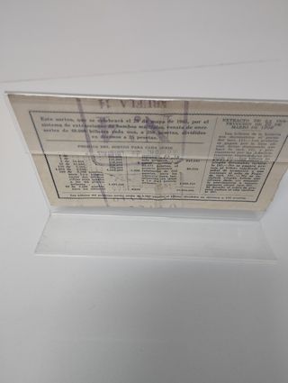 Antiguo Décimo lotería nacional 1965