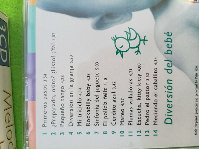3 melodias em CD para bebés