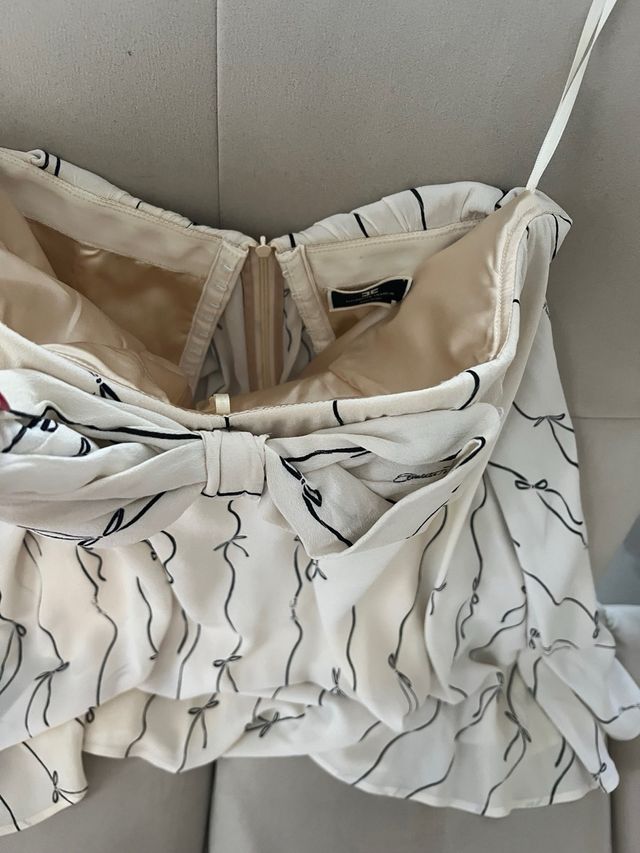 Vestito Elisabetta Franchi panna senza spalline