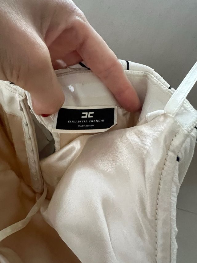 Vestito Elisabetta Franchi panna senza spalline