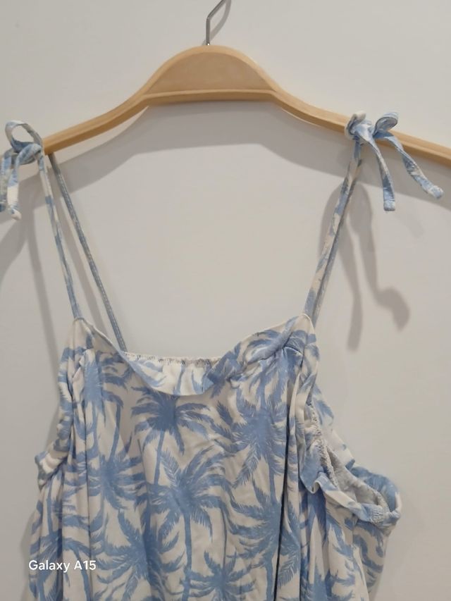 Vestido niña tirantes - estampado palmeras