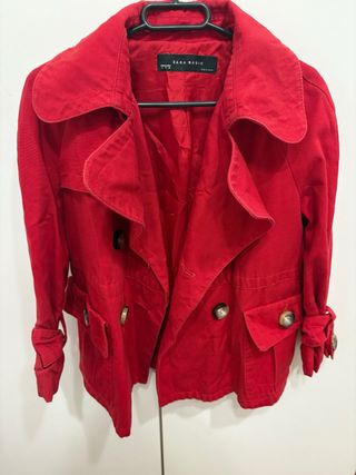 Chaqueta roja Zara Basic
