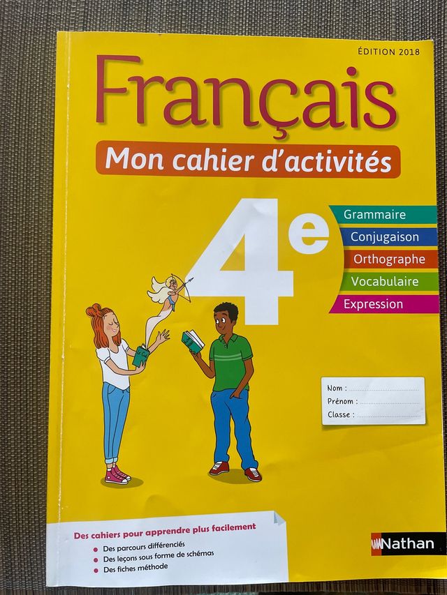Français - Mon cahier d'activités 4e - Elève -2018