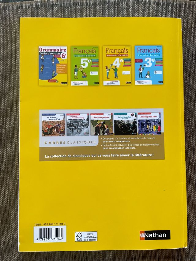Français - Mon cahier d'activités 4e - Elève -2018