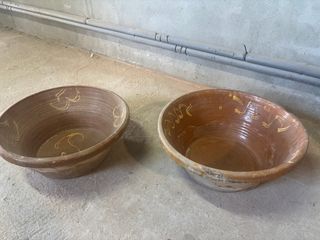 2 Lebrillos barro antiguos