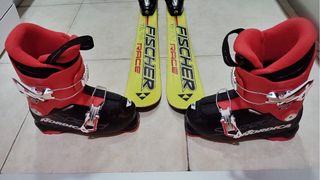 Esquís Fischer niño + botas Nordica 110cm