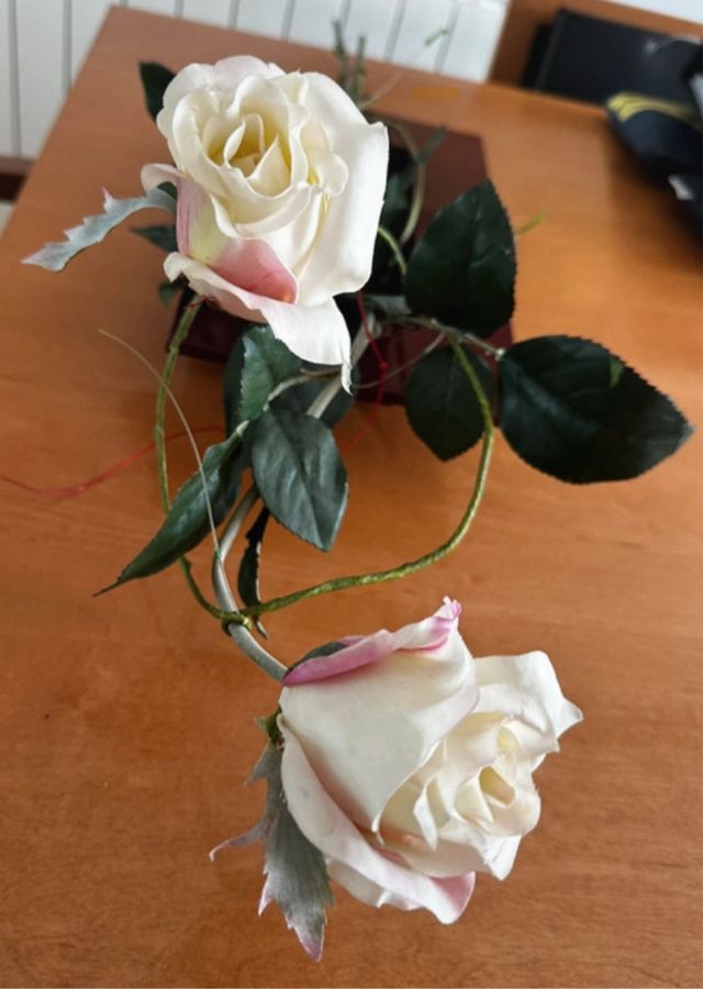 Composición 2 rosas