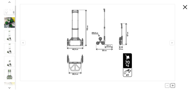 Carretilla plegable 70 kg de carga
