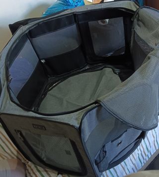 Corral Plegable Perros Gris