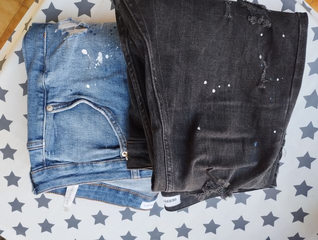 2 Vaqueros Bershka rotos