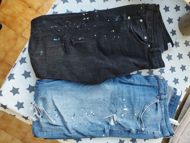 2 Vaqueros Bershka rotos