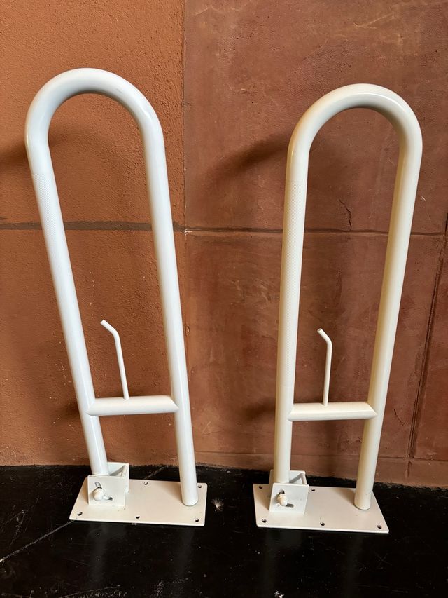2 Barras apoyo baño - Blancas