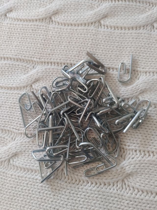 Ganchos cortina metal - 64 uds