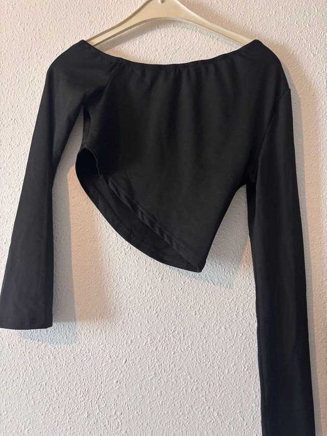 Conjunto Top mas falfa tubo negro