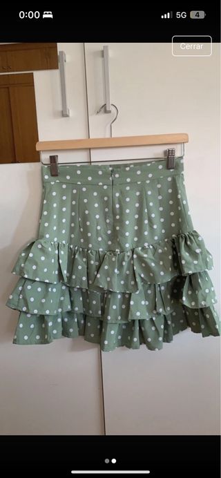 Falda lunares - Verde oliva