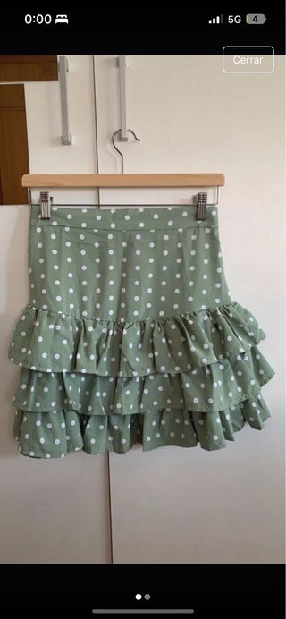 Falda lunares - Verde oliva