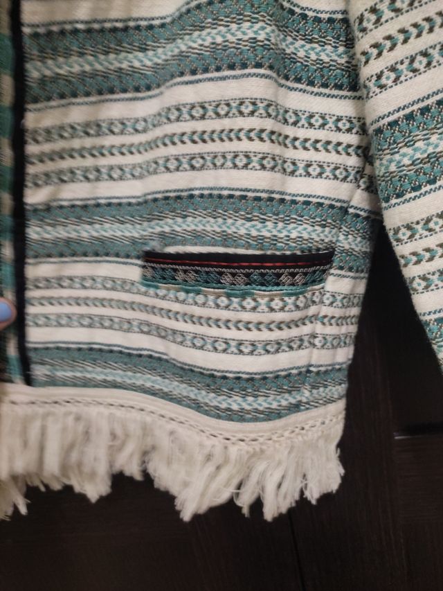 Americana corta - Verde y blanco - Talla M