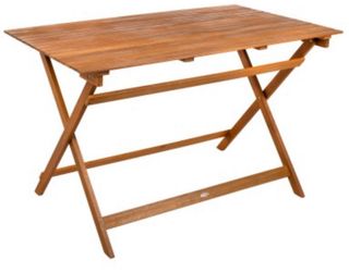 Mesa jardín rectangular de madera de acacia nueva