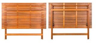 Mesa jardín rectangular de madera de acacia nueva