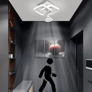NUEVA lámpara techo led con sensor 22W 24x24x9cm